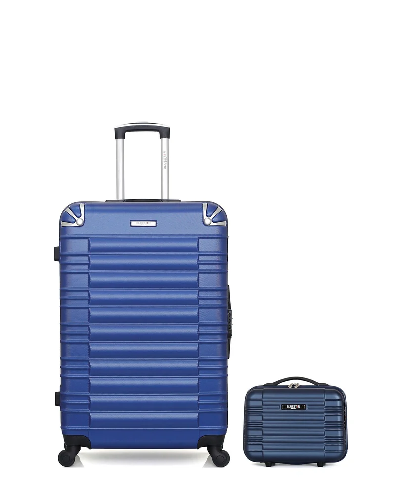 BLUESTAR – 2er-Pack – Großer Koffer und Kosmetikkoffer LIMA