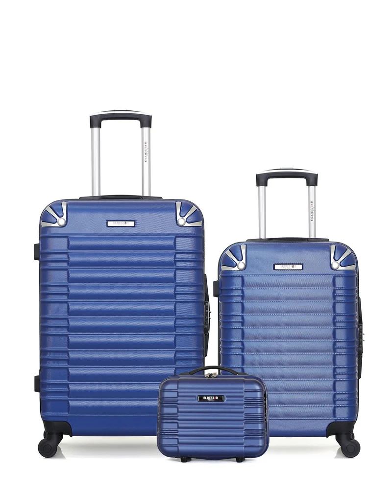 BLUESTAR - 3er-Pack – Mittelgroßer Koffer, Handgepäck und Kosmetikkoffer LIMA