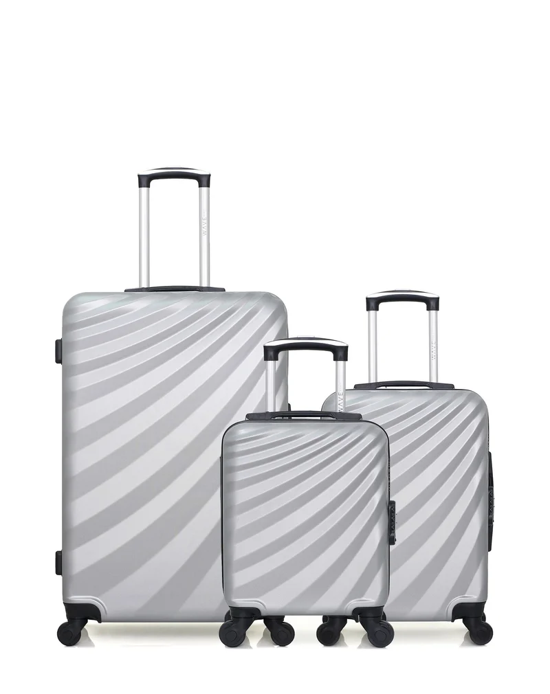 WAVE PARIS – 3er-Pack – Großer Koffer, Handgepäck und Handgepäck XXS DANUBE