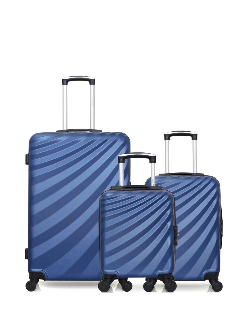 WAVE PARIS – 3er-Pack – Großer Koffer, Handgepäck und Handgepäck XXS DANUBE