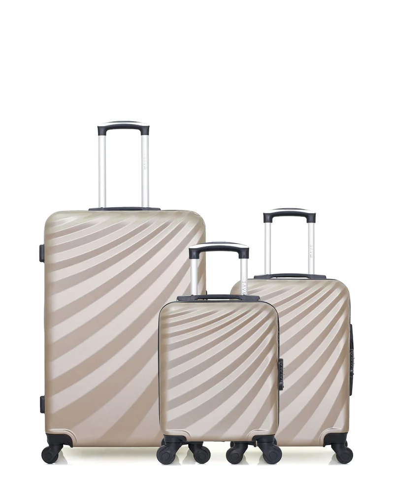 WAVE PARIS – 3er-Pack – Großer Koffer, Handgepäck und Handgepäck XXS DANUBE