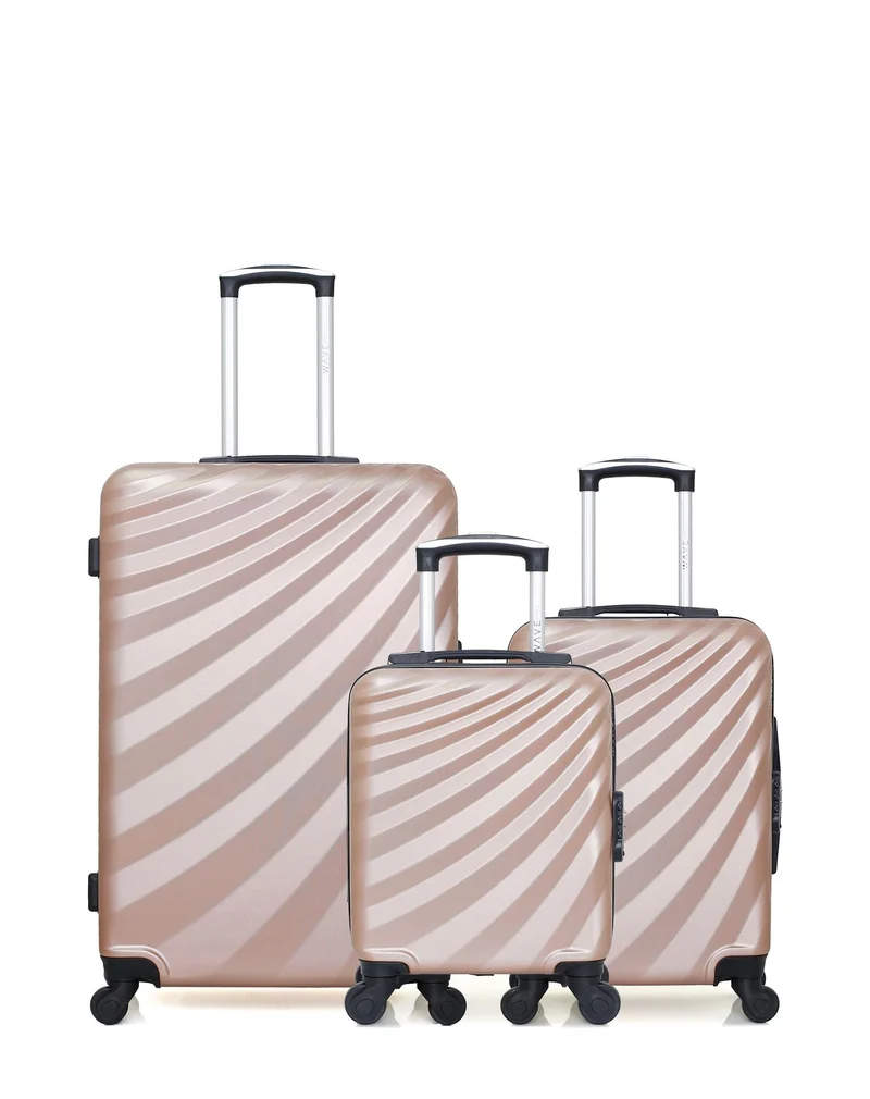 WAVE PARIS – 3er-Pack – Großer Koffer, Handgepäck und Handgepäck XXS DANUBE