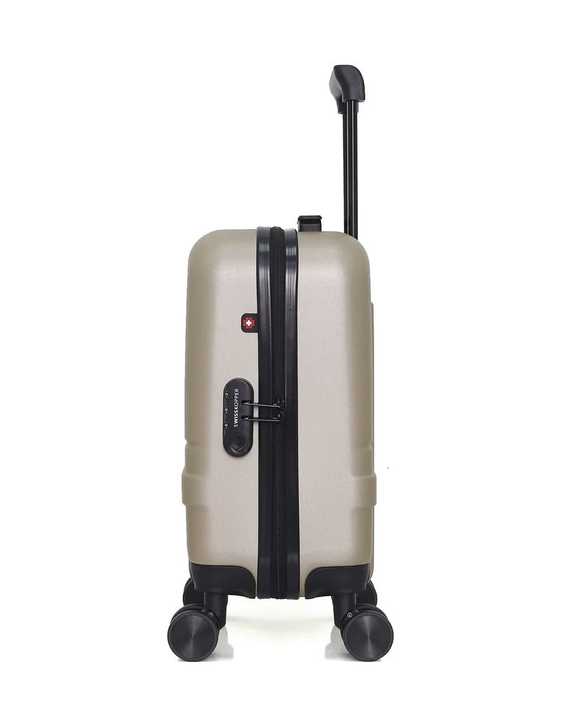 SWISS KOPPER – 4er-Pack – Großer Koffer, mittelgroßer Koffer, Handgepäck und Kosmetikkoffer USTER