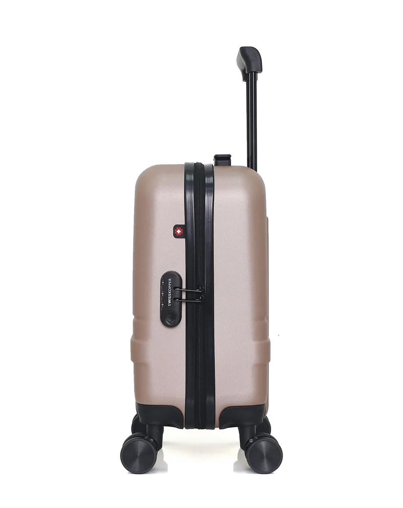 SWISS KOPPER – 4er-Pack – Großer Koffer, mittelgroßer Koffer, Handgepäck und Kosmetikkoffer USTER