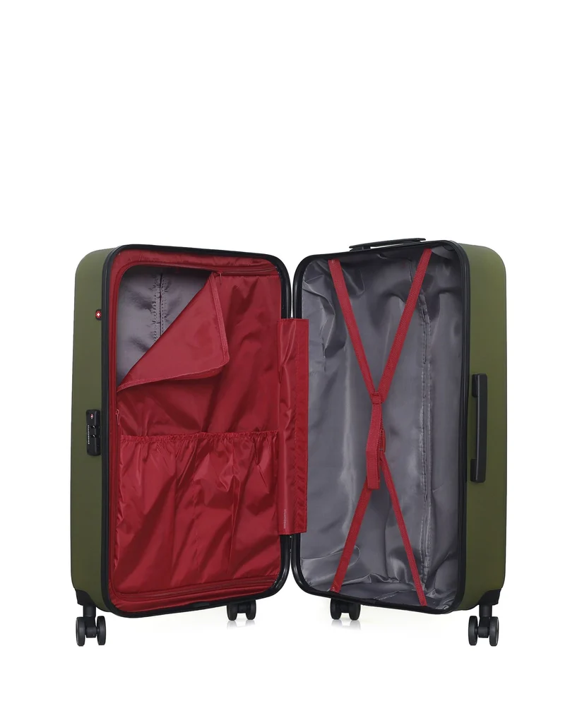 SWISS KOPPER – 4er-Pack – Großer Koffer, mittelgroßer Koffer, Handgepäck und Kosmetikkoffer RUTI
