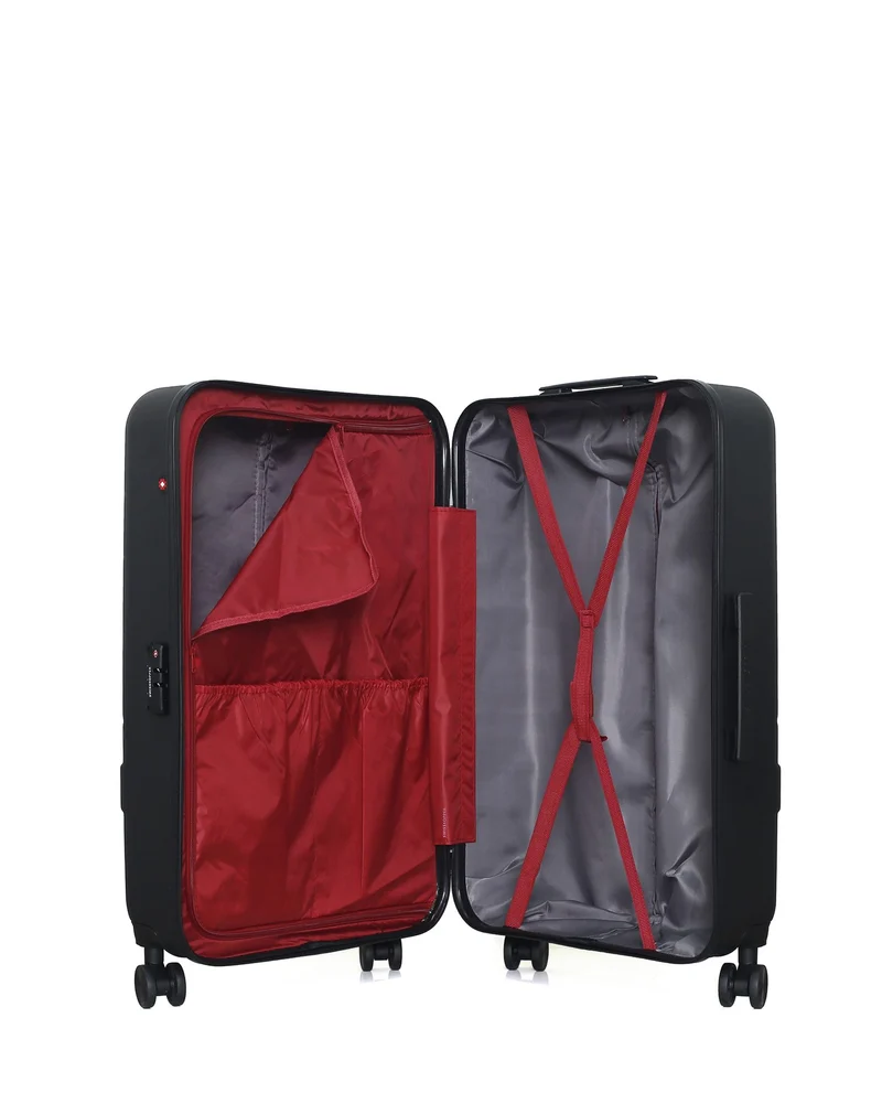 SWISS KOPPER – 4er-Pack – Großer Koffer, Handgepäck, Handgepäck XXS und Kosmetikkoffer USTER