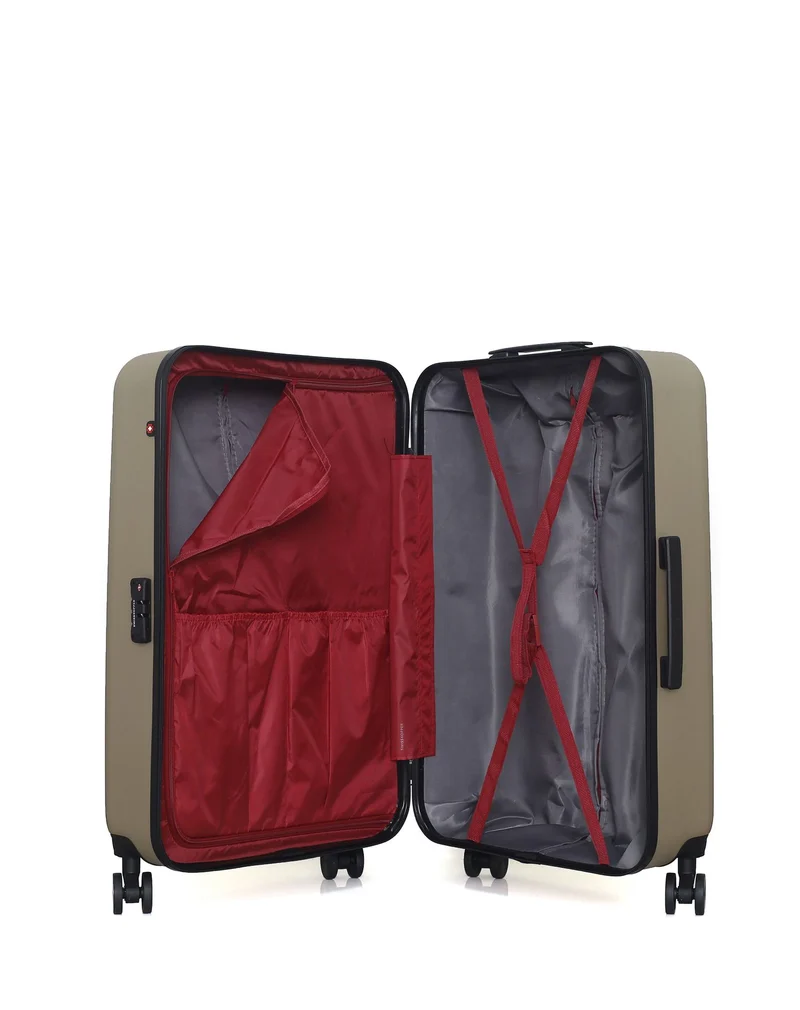 SWISS KOPPER – 4er-Pack – Großer Koffer, Handgepäck, Handgepäck XXS und Kosmetikkoffer RUTI