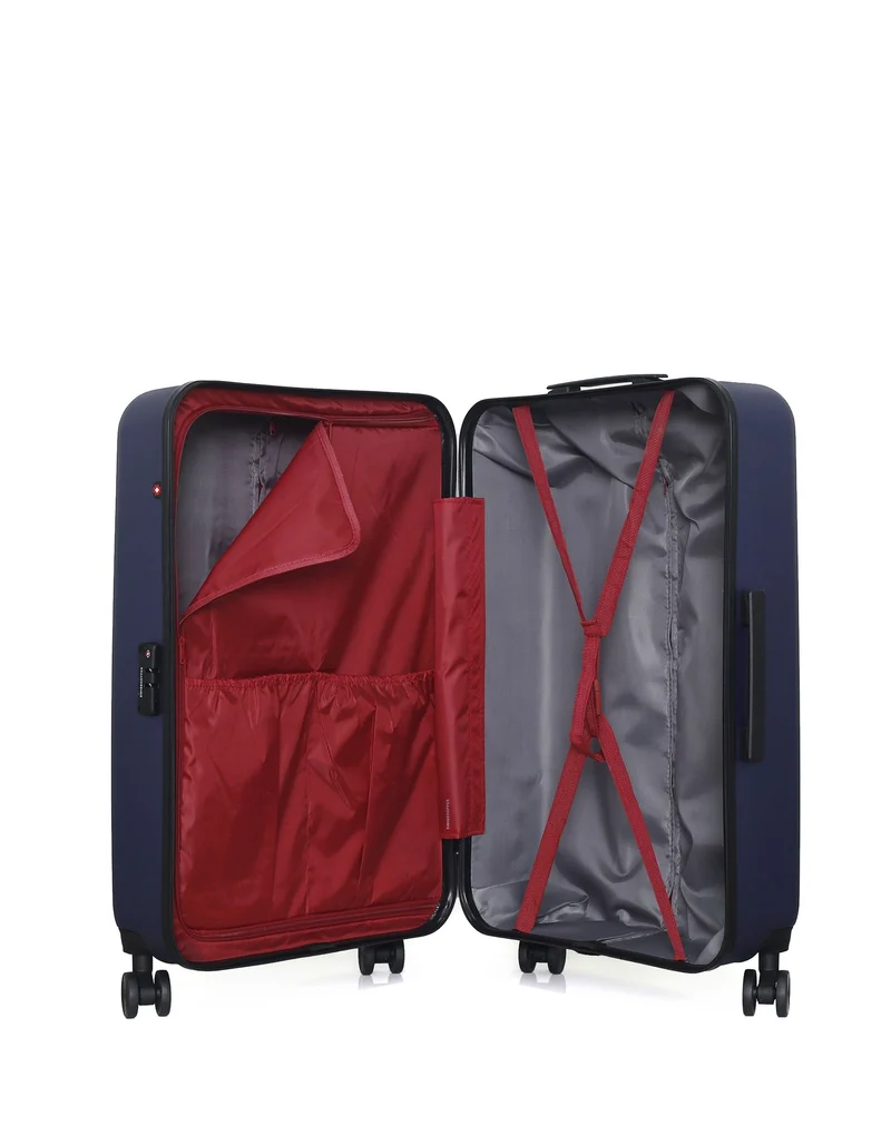SWISS KOPPER – 4er-Pack – Großer Koffer, Handgepäck, Handgepäck XXS und Kosmetikkoffer RUTI