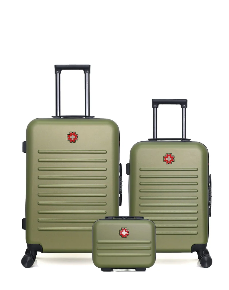 SWISS KOPPER – 3er-Pack – Mittelgroßer Koffer, Handgepäck und Kosmetikkoffer WIL