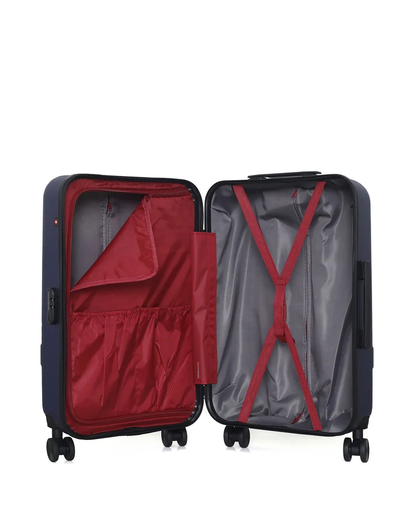 SWISS KOPPER – 3er-Pack – Mittelgroßer Koffer, Handgepäck und Kosmetikkoffer USTER