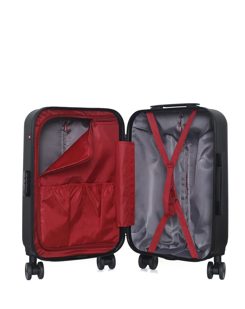 SWISS KOPPER – 3er-Pack – Mittelgroßer Koffer, Handgepäck XXS und Kosmetikkoffer RUTI