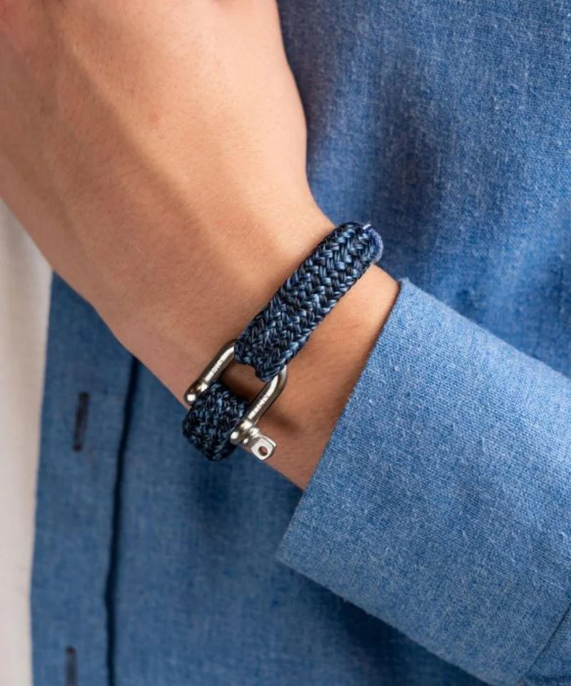 Pig & Hen Armband Gorgeous George Navy Violet Blue Silver
