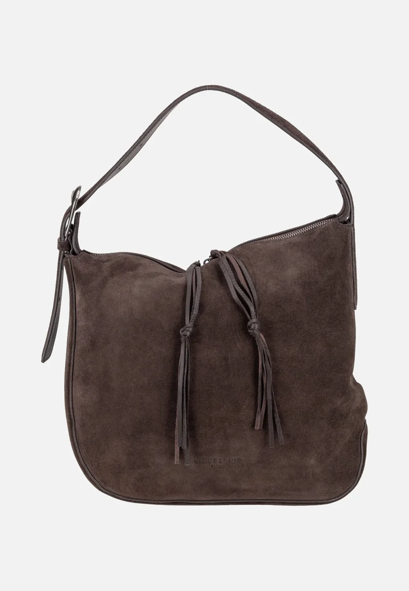 Ines Hobo L Suede Deep Soil - Hobo Bag