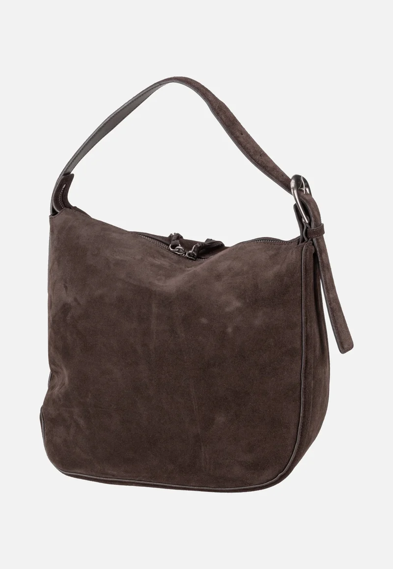 Ines Hobo L Suede Deep Soil - Hobo Bag