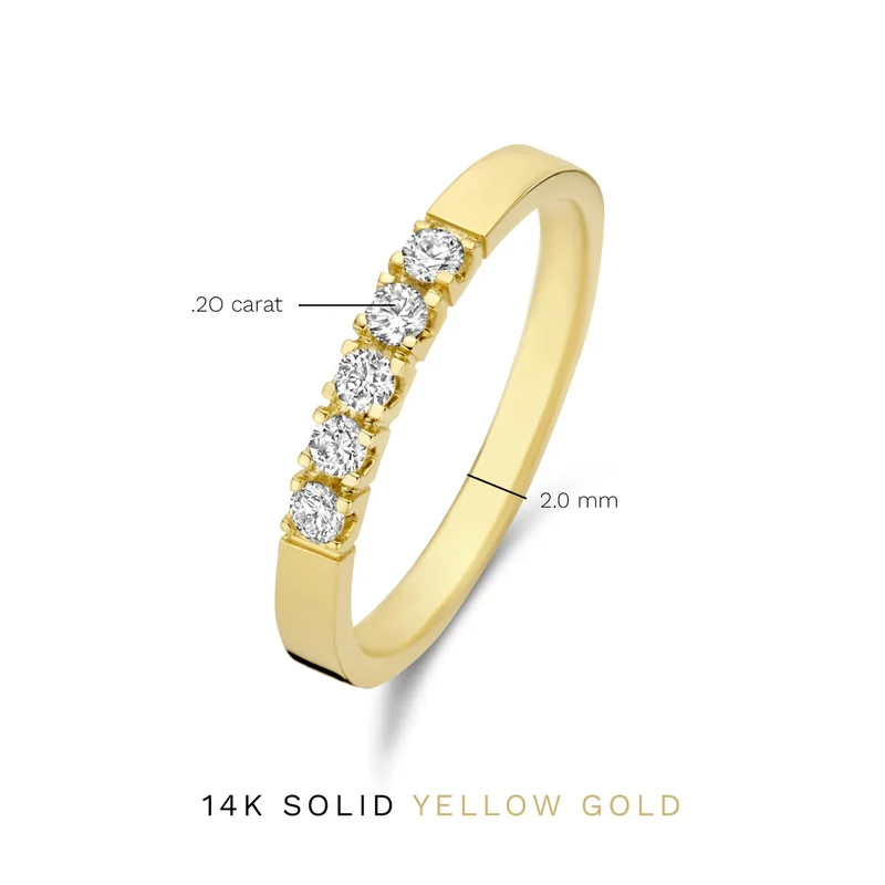 Isabel Bernard De la Paix Madeline 14 Karat | Gold Ring | Diamant 0.20 Karat | IBD330018-48