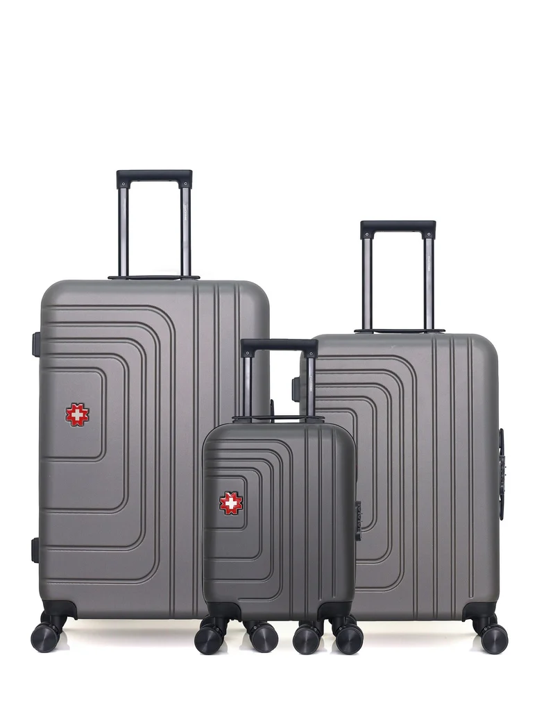SWISS KOPPER – 3er-Pack – Großer Koffer, mittelgroßer Koffer und Handgepäck XXS RUTI