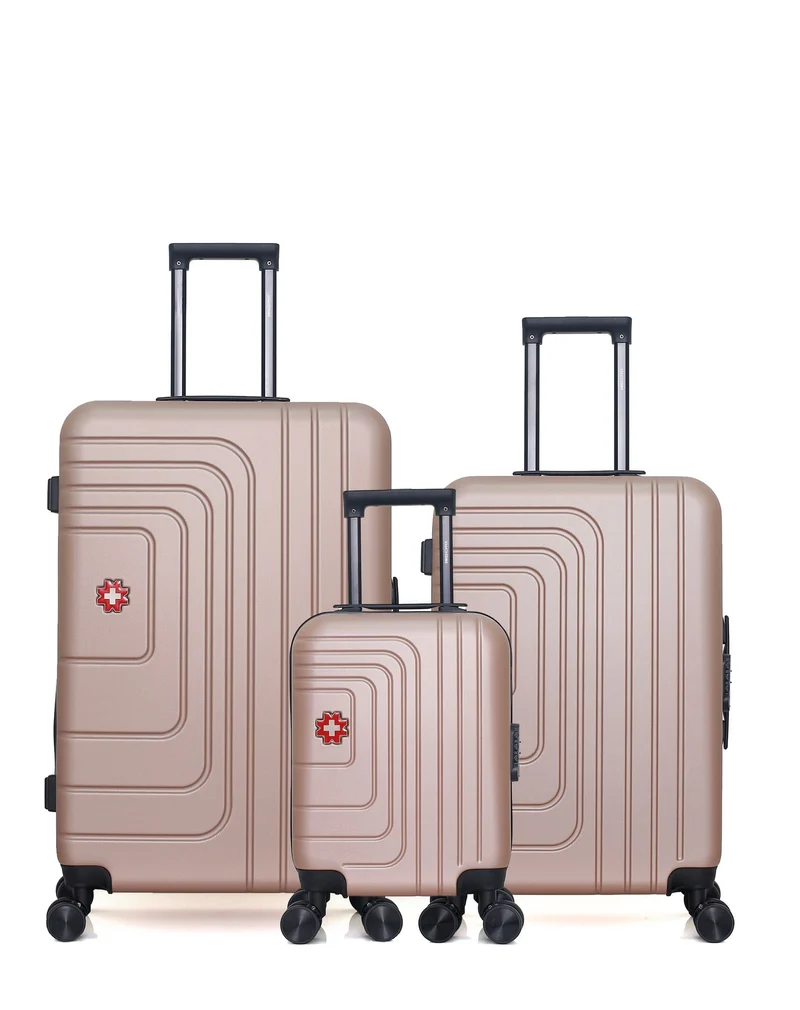 SWISS KOPPER – 3er-Pack – Großer Koffer, mittelgroßer Koffer und Handgepäck XXS RUTI