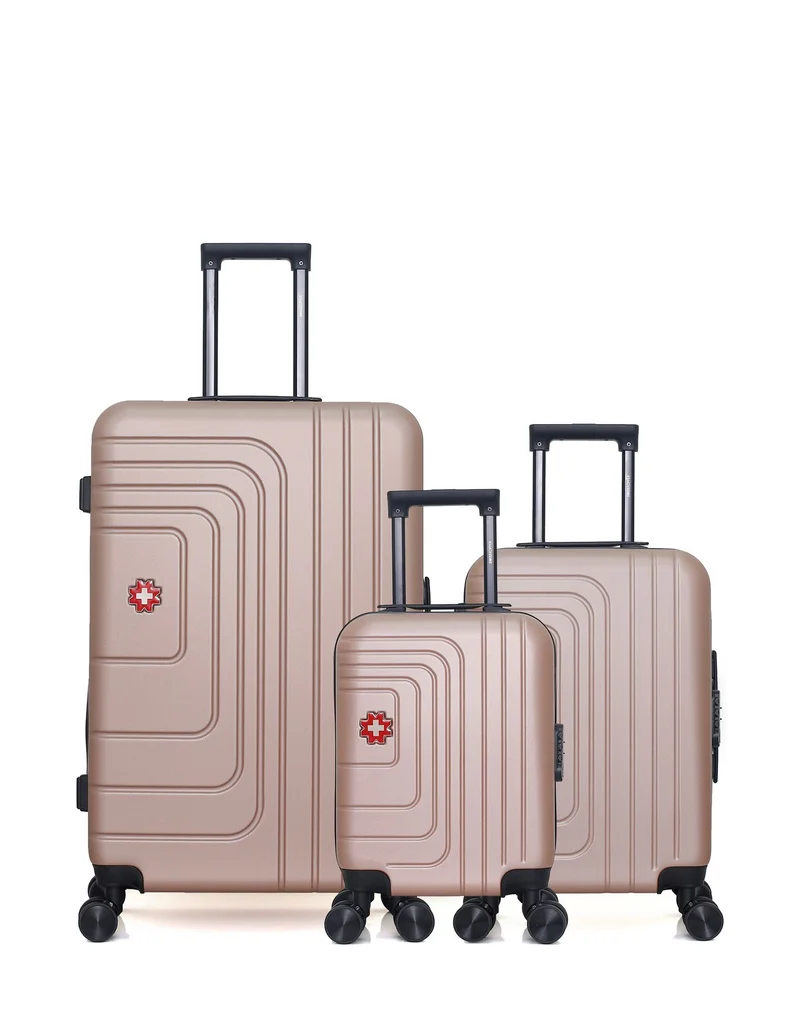 SWISS KOPPER – 3er-Pack – Großer Koffer, Handgepäck und Handgepäck XXS RUTI