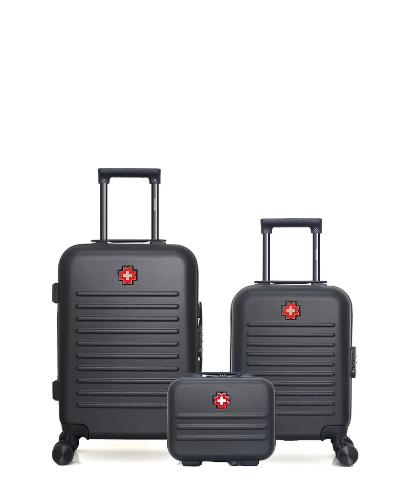 SWISS KOPPER – 3er-Pack – Handgepäck, Handgepäck XXS und Kosmetikkoffer WIL