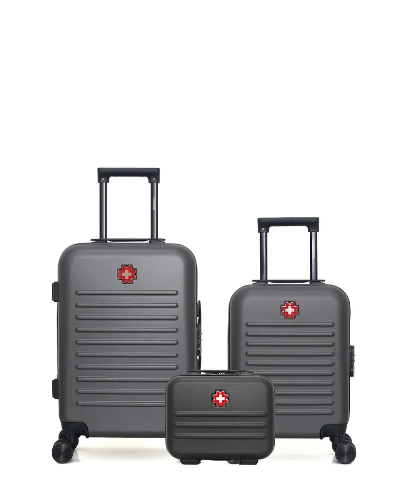 SWISS KOPPER – 3er-Pack – Handgepäck, Handgepäck XXS und Kosmetikkoffer WIL