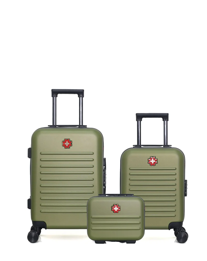 SWISS KOPPER – 3er-Pack – Handgepäck, Handgepäck XXS und Kosmetikkoffer WIL