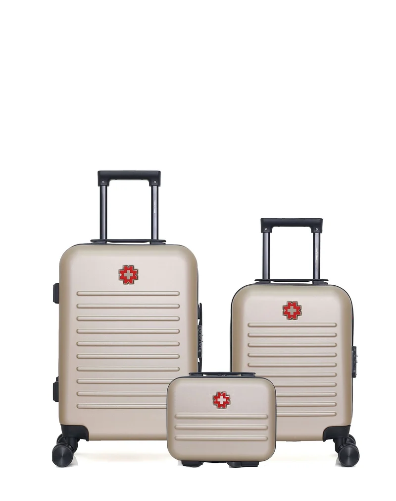 SWISS KOPPER – 3er-Pack – Handgepäck, Handgepäck XXS und Kosmetikkoffer WIL
