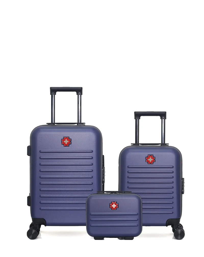 SWISS KOPPER – 3er-Pack – Handgepäck, Handgepäck XXS und Kosmetikkoffer WIL