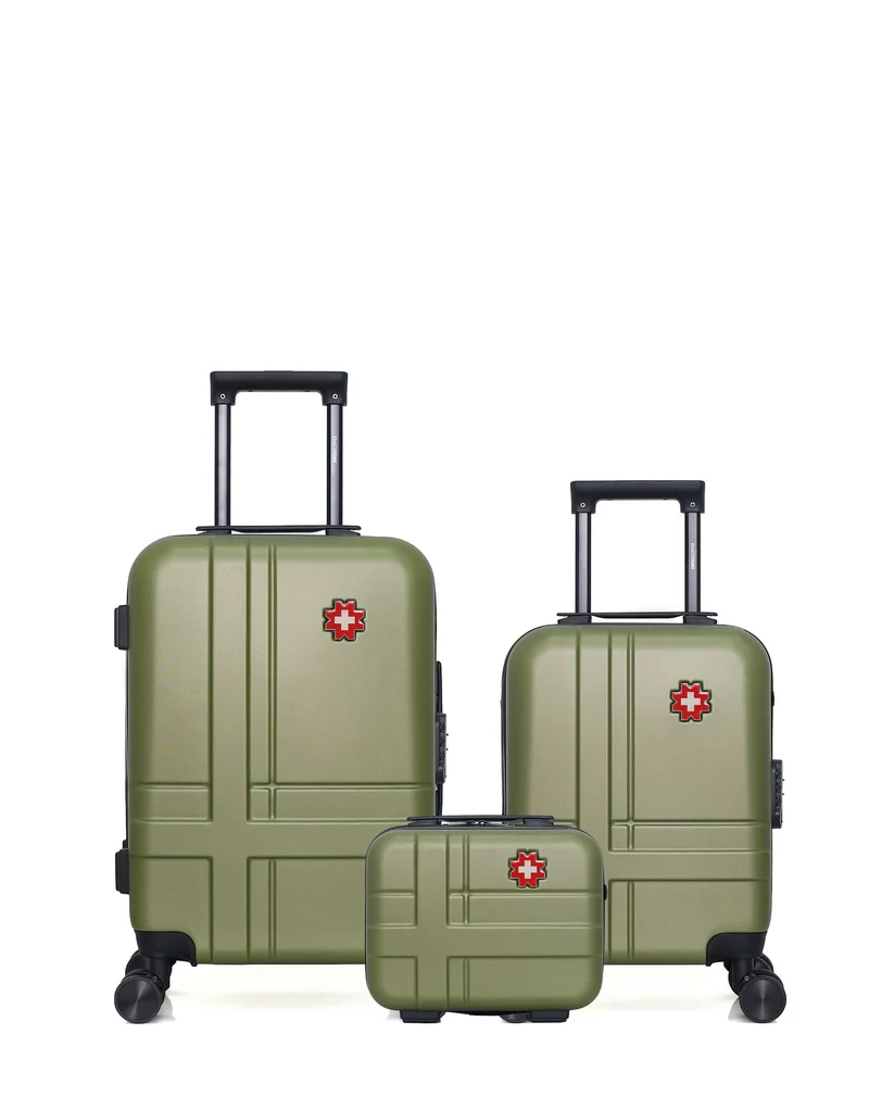 SWISS KOPPER – 3er-Pack – Handgepäck, Handgepäck XXS und Kosmetikkoffer USTER