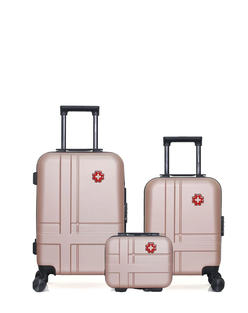 SWISS KOPPER – 3er-Pack – Handgepäck, Handgepäck XXS und Kosmetikkoffer USTER