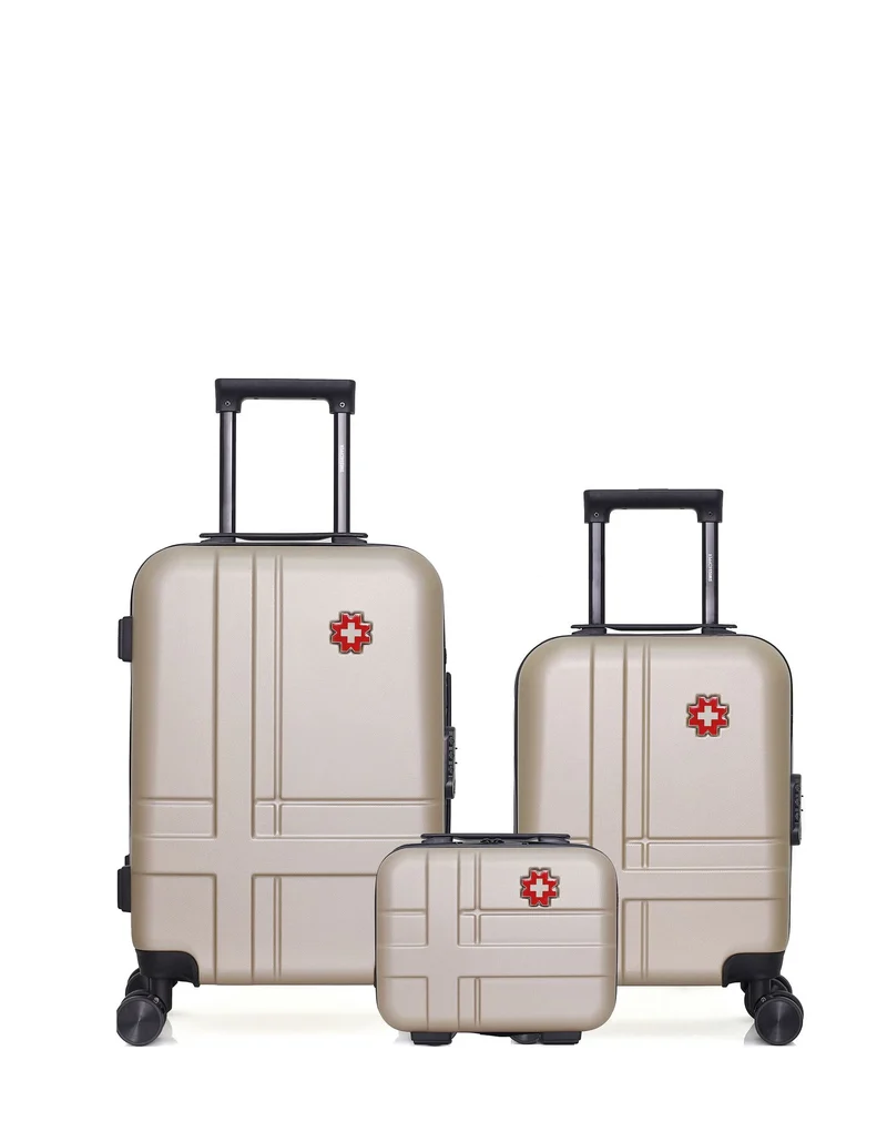 SWISS KOPPER – 3er-Pack – Handgepäck, Handgepäck XXS und Kosmetikkoffer USTER