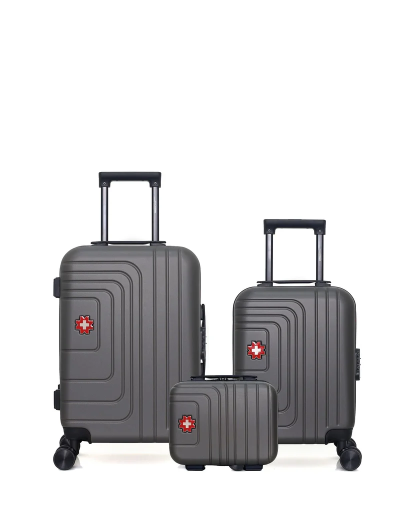 SWISS KOPPER – 3er-Pack – Handgepäck, Handgepäck XXS und Kosmetikkoffer RUTI