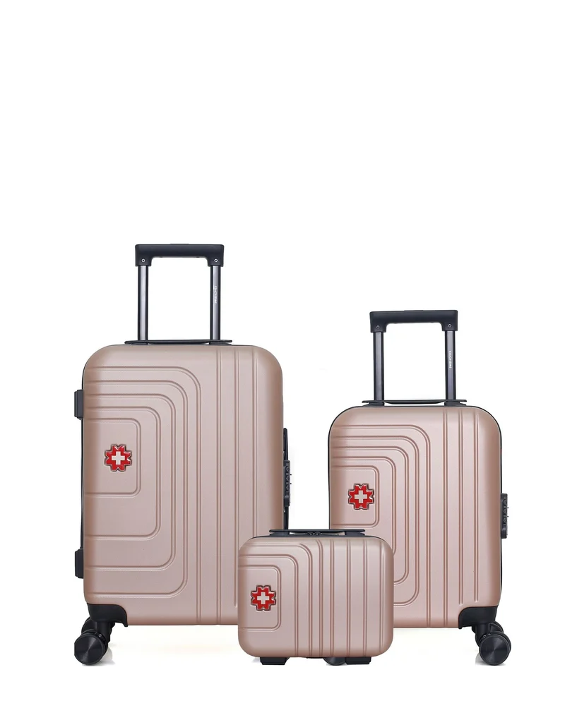 SWISS KOPPER – 3er-Pack – Handgepäck, Handgepäck XXS und Kosmetikkoffer RUTI
