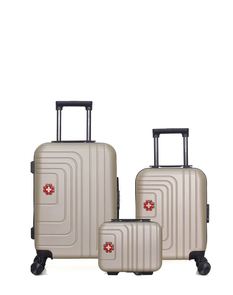 SWISS KOPPER – 3er-Pack – Handgepäck, Handgepäck XXS und Kosmetikkoffer RUTI