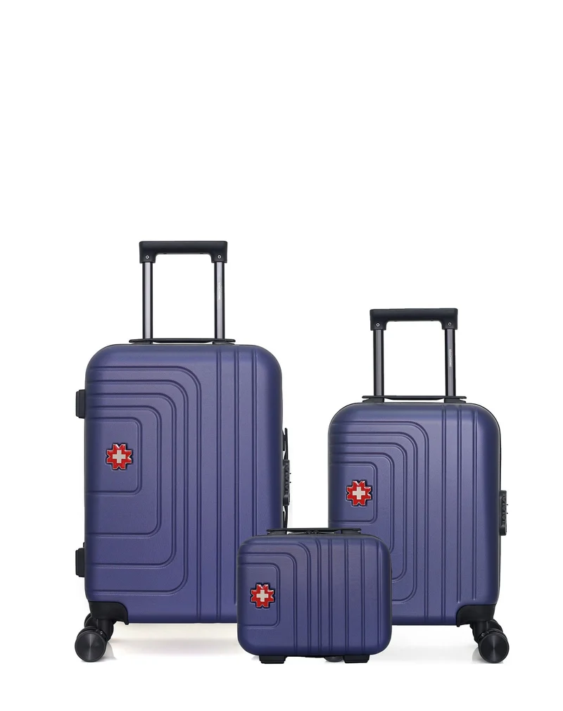 SWISS KOPPER – 3er-Pack – Handgepäck, Handgepäck XXS und Kosmetikkoffer RUTI