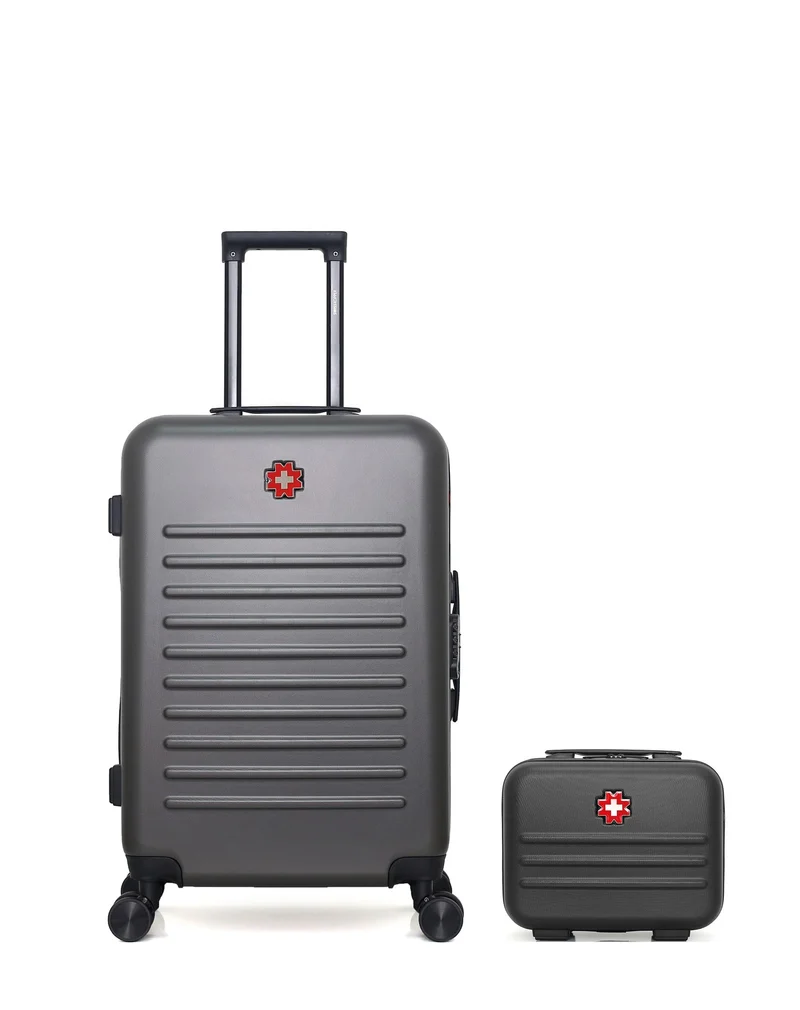 SWISS KOPPER – 2er-Pack – Mittelgroßer Koffer und Kosmetikkoffer WIL