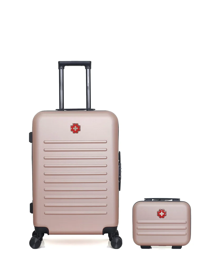 SWISS KOPPER – 2er-Pack – Mittelgroßer Koffer und Kosmetikkoffer WIL