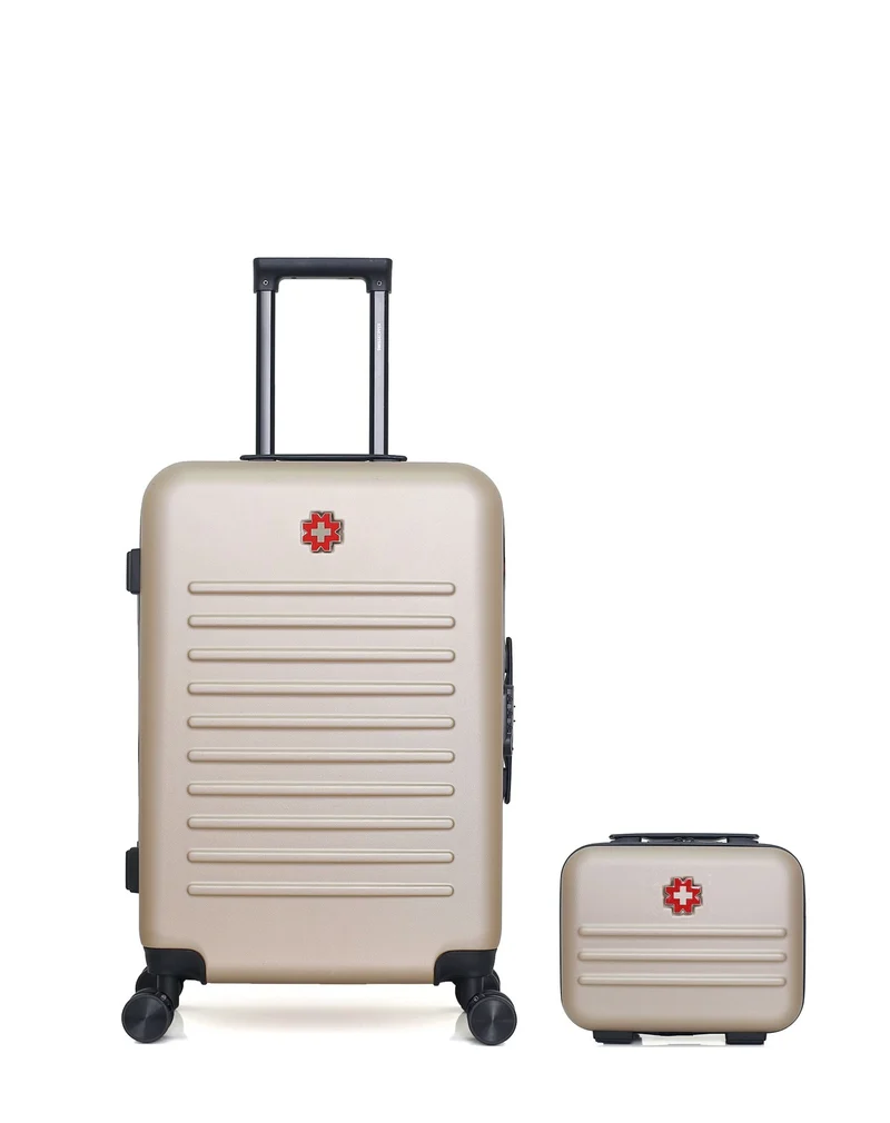 SWISS KOPPER – 2er-Pack – Mittelgroßer Koffer und Kosmetikkoffer WIL