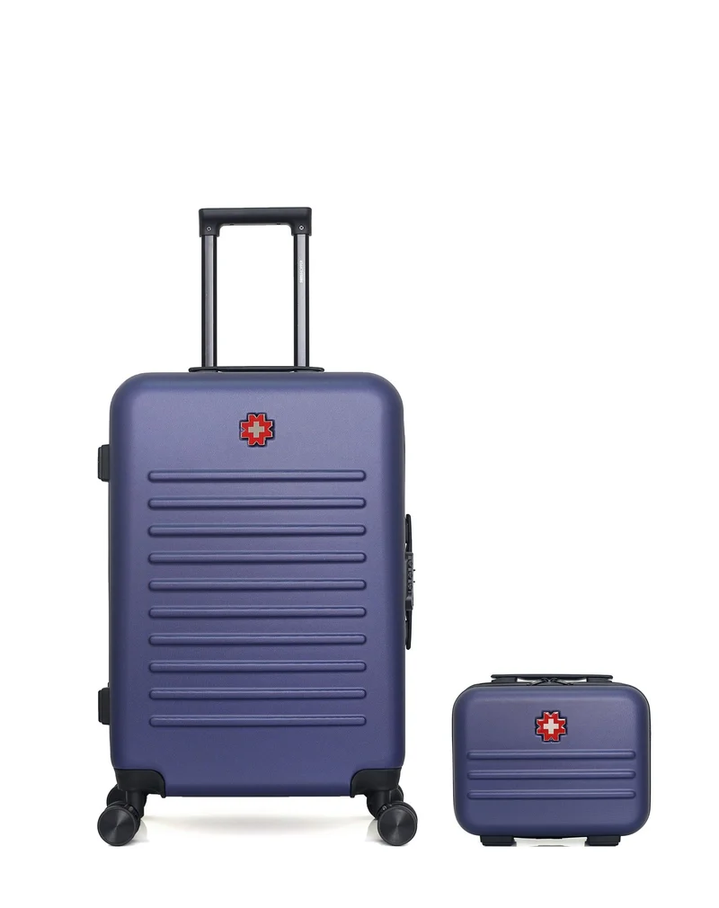 SWISS KOPPER – 2er-Pack – Mittelgroßer Koffer und Kosmetikkoffer WIL