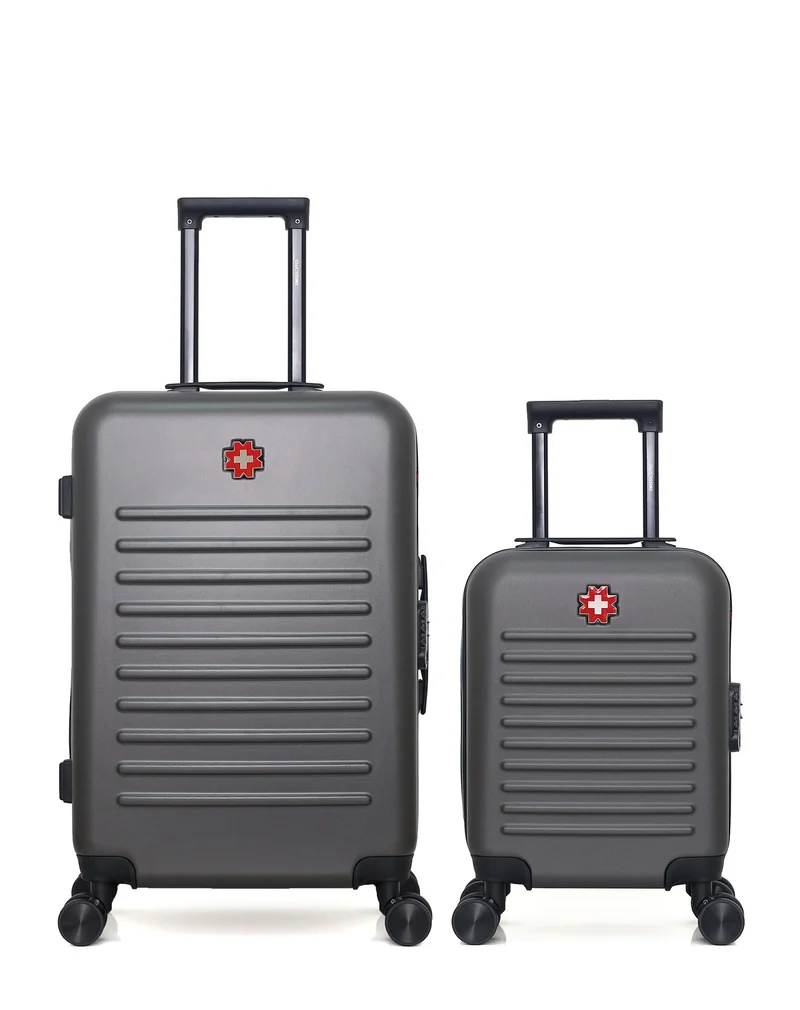 SWISS KOPPER – 2er-Pack – Mittelgroßer Koffer und Handgepäck XXS WIL