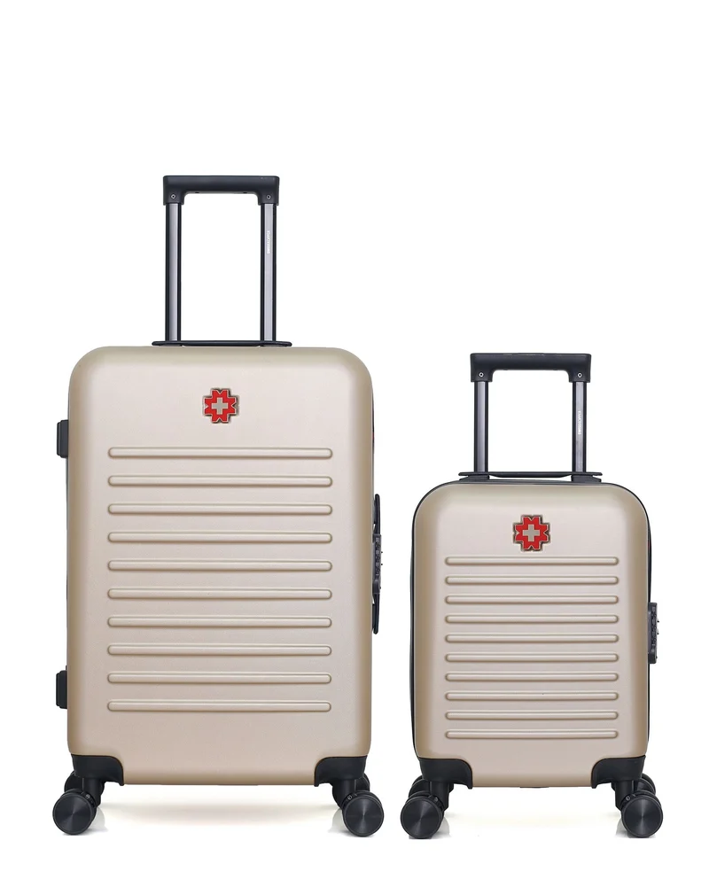 SWISS KOPPER – 2er-Pack – Mittelgroßer Koffer und Handgepäck XXS WIL