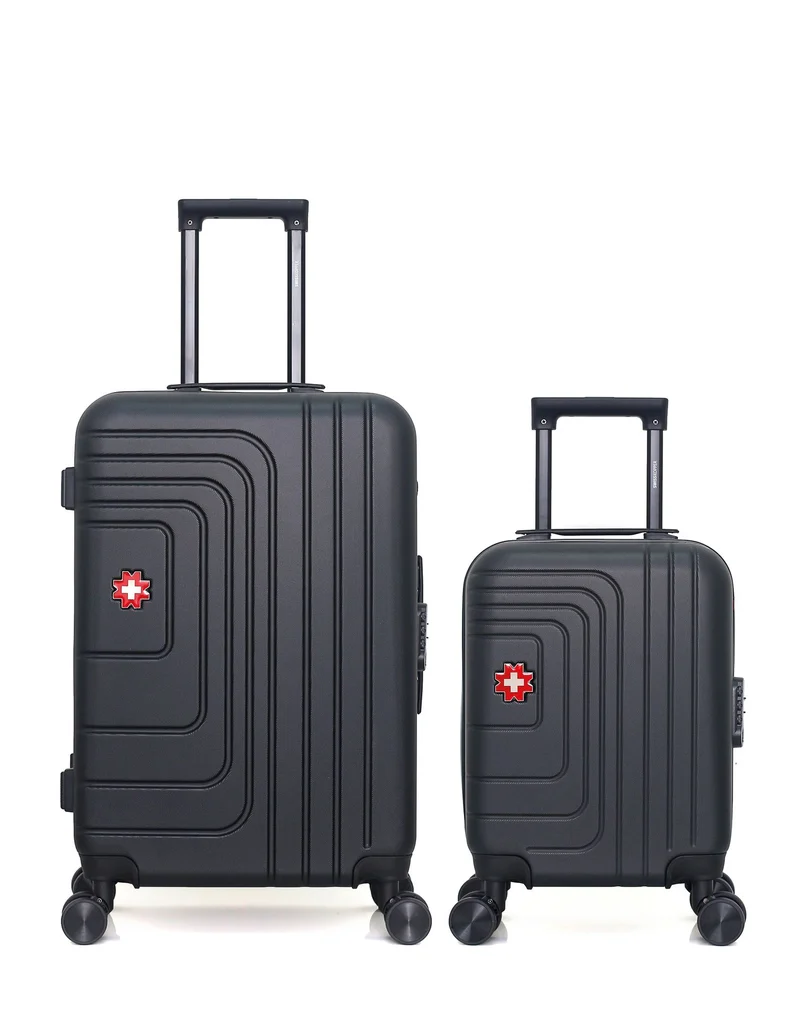 SWISS KOPPER – 2er-Pack – Mittelgroßer Koffer und Handgepäck XXS RUTI