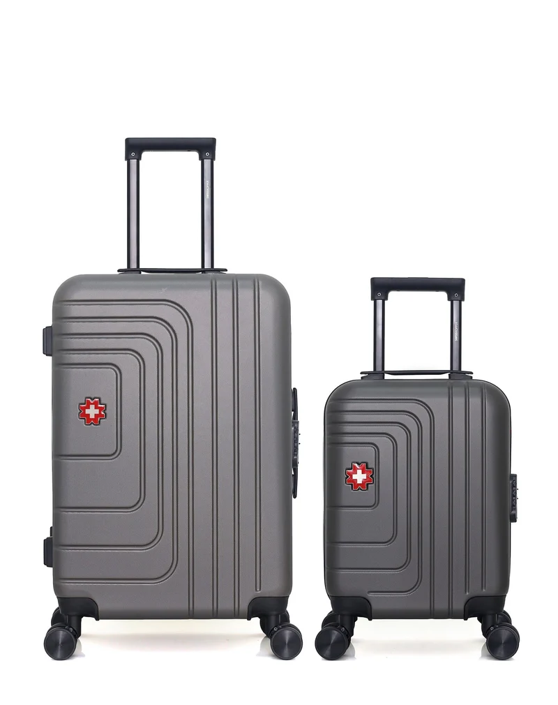 SWISS KOPPER – 2er-Pack – Mittelgroßer Koffer und Handgepäck XXS RUTI