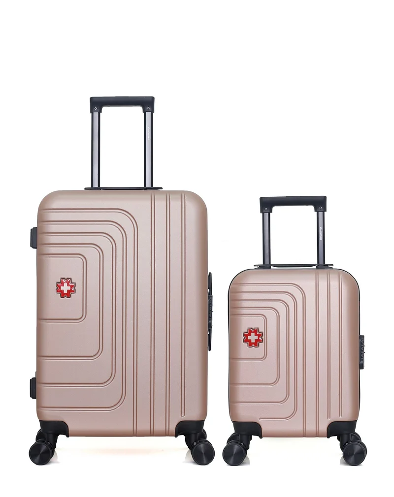 SWISS KOPPER – 2er-Pack – Mittelgroßer Koffer und Handgepäck XXS RUTI
