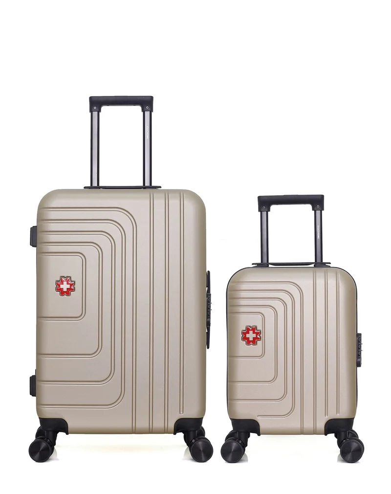 SWISS KOPPER – 2er-Pack – Mittelgroßer Koffer und Handgepäck XXS RUTI