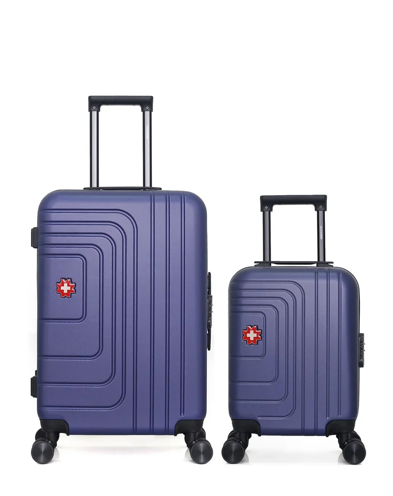 SWISS KOPPER – 2er-Pack – Mittelgroßer Koffer und Handgepäck XXS RUTI