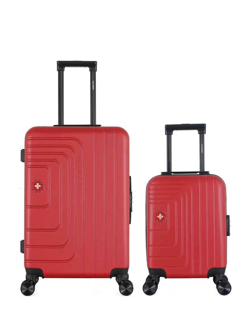 SWISS KOPPER – 2er-Pack – Mittelgroßer Koffer und Handgepäck XXS RUTI