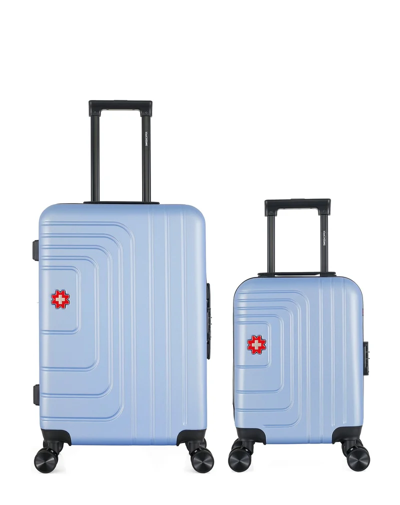 SWISS KOPPER – 2er-Pack – Mittelgroßer Koffer und Handgepäck XXS RUTI