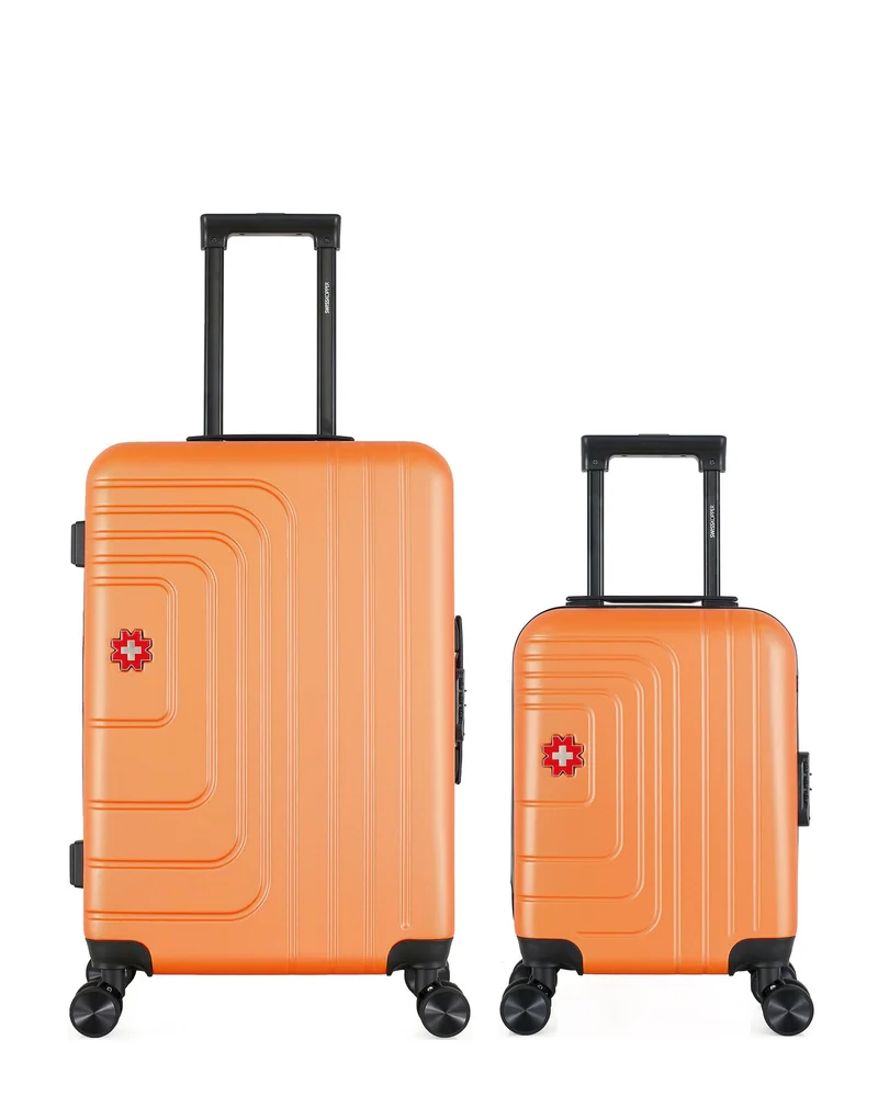 SWISS KOPPER – 2er-Pack – Mittelgroßer Koffer und Handgepäck XXS RUTI