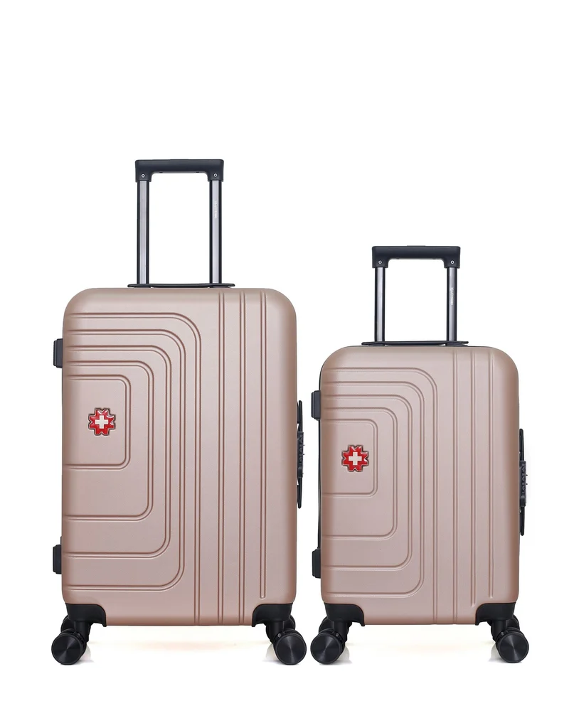 SWISS KOPPER – 2er-Pack – Mittelgroßer Koffer und Handgepäck RUTI