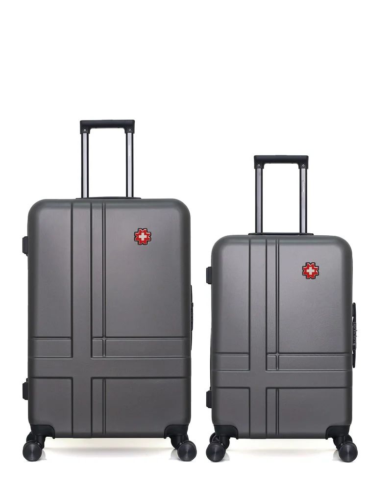 SWISS KOPPER – 2er-Pack – Großer Koffer und mittelgroßer Koffer
